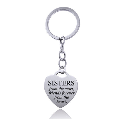 Heart Sisters & Best Friends Keychain | Stainless Steel | JP Collections