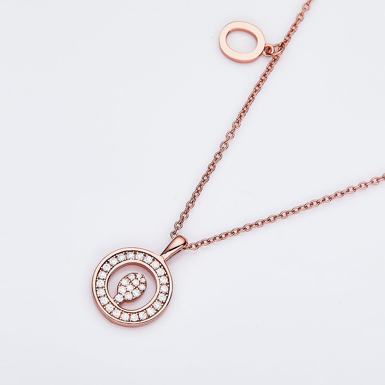 Moissanite Letter O Necklace | Platinum-Plated S925 Silver | GRA Certified