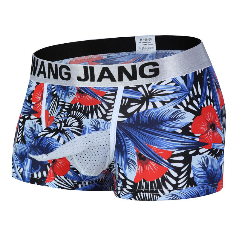 Men's Ice Silk Printed Boxer Briefs – Soft Nylon Knit Underwear 20 Designs