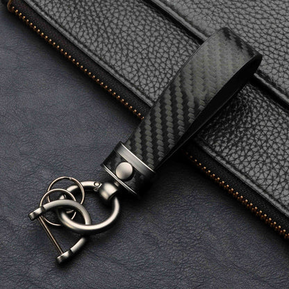 Leather & Zinc Alloy Keychain | Trendy Key Buckle Charm | 5 Colours