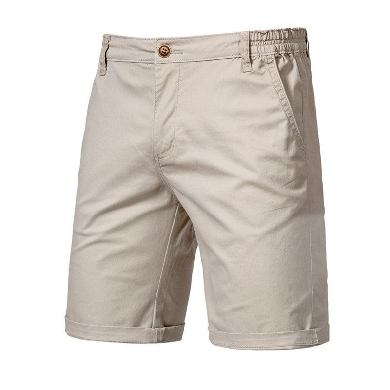 Men's Cotton Slim-Fit Cropped Trousers | Straight Leg Waist 30-38"