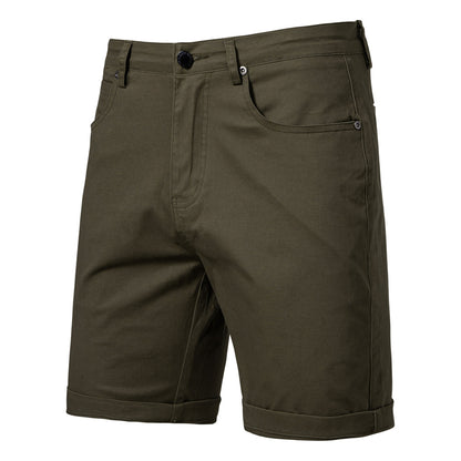 Men's Cotton Slim-Fit Cropped Trousers | Straight Leg Waist 30-38"