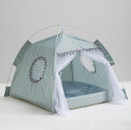 Enclosed Pet Tent Bed for Cats & Dogs | Portable Indoor & Outdoor S–XL