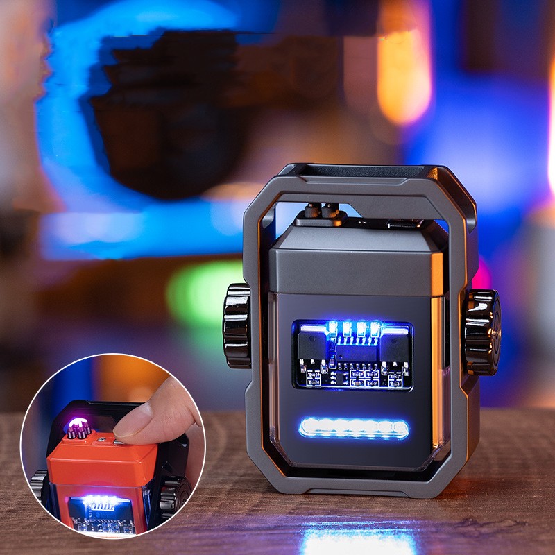 Double Arc Electric Lighter with Gyroscope Fidget