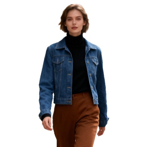 Women's Slim Fit Washed Denim Jacket – Blue | Sizes S–2XL