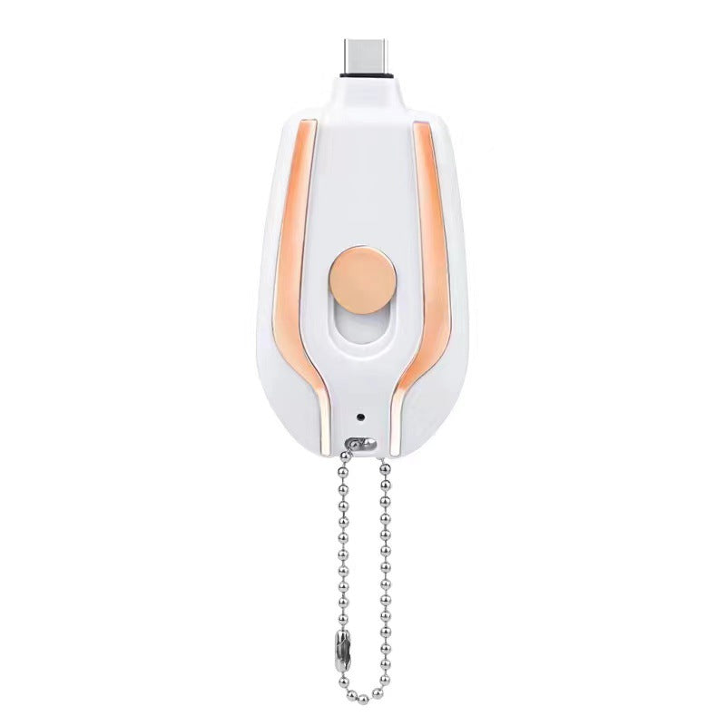 1,500mAh Keychain Emergency Power Bank – Waterproof Carabiner Charger iPhone USB-C Android