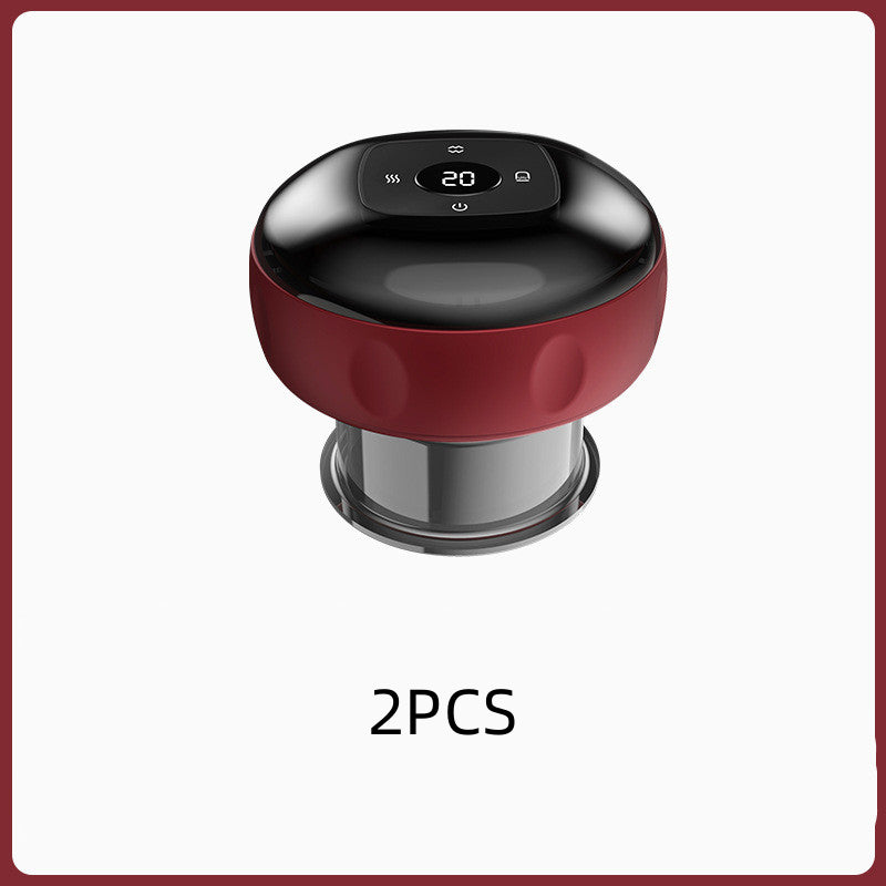 Electric Vacuum Cupping & Gua Sha Massager — Smart Breathing Therapy Device with Heat & Red Light