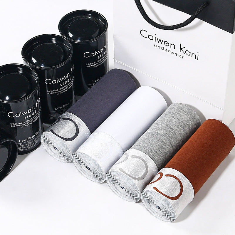 Men's Cotton Boxer Shorts 4-Pack Gift Set | Breathable Mid-Rise Boxers
