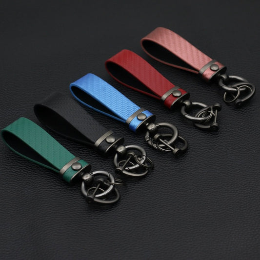 Leather & Zinc Alloy Keychain | Trendy Key Buckle Charm | 5 Colours