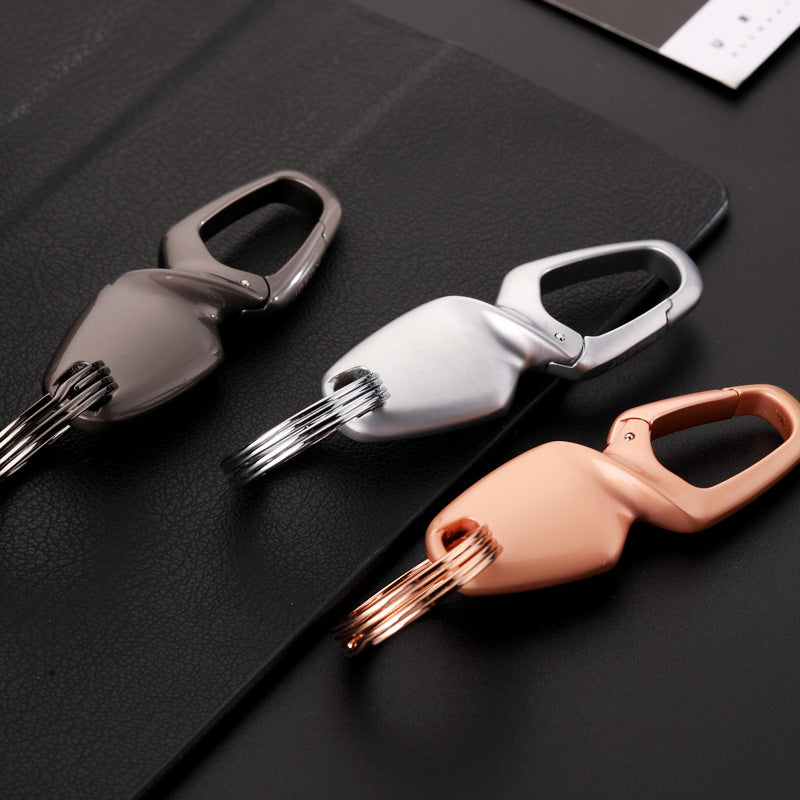 Metal Waist Clip Car Keyring | Black, Chrome & Gold