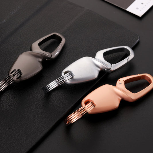 Metal Waist Clip Car Keyring | Black, Chrome & Gold