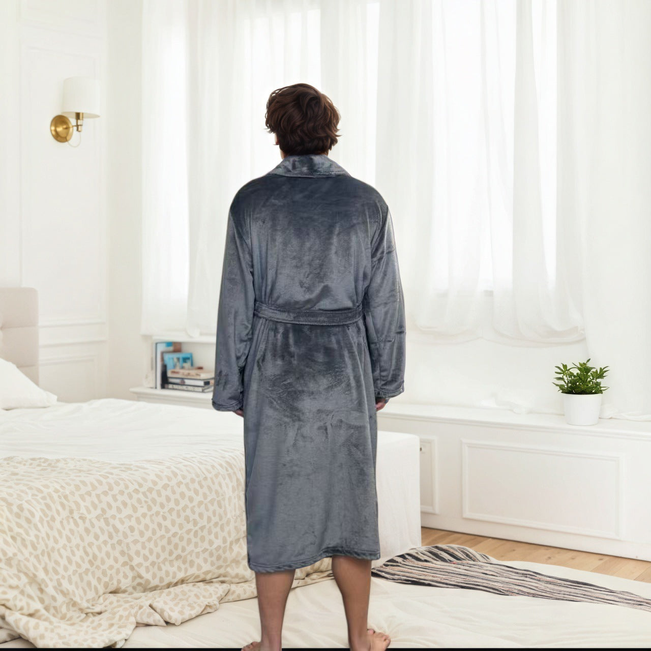 Couples Longline Bathrobe | Soft Polyester Robe