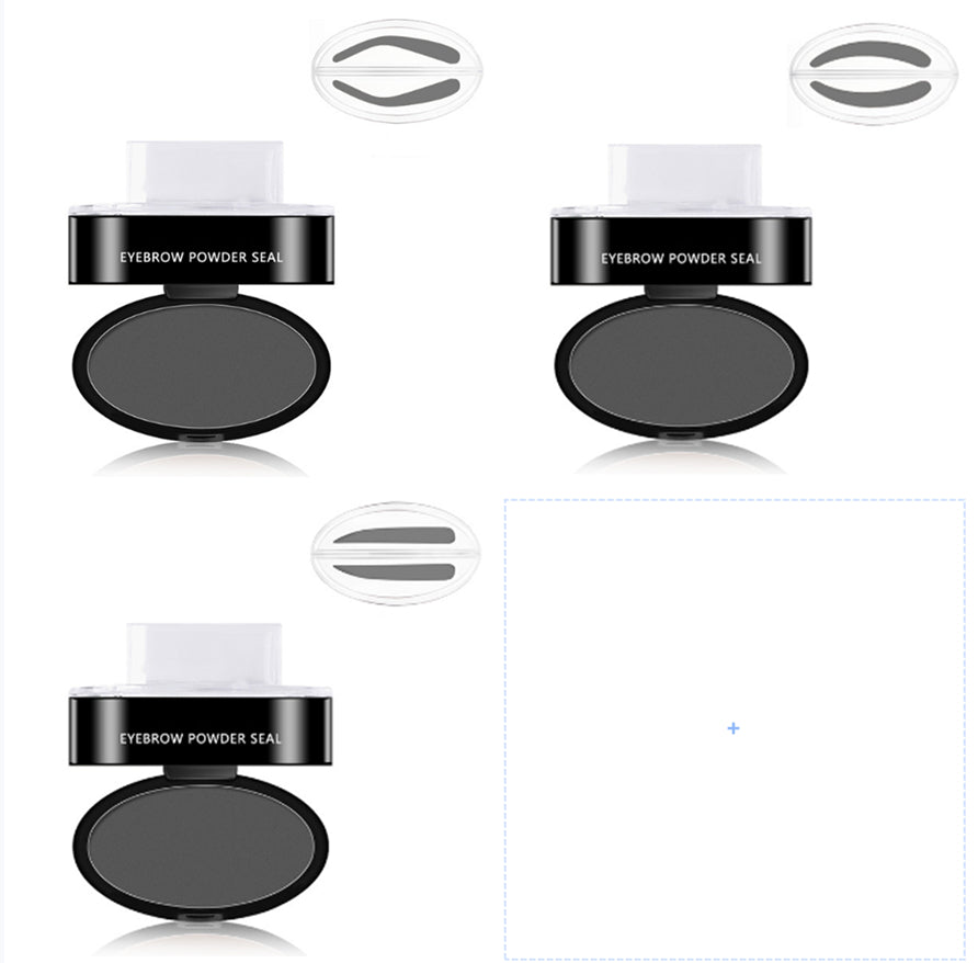 Eyebrow Stamp Powder Kit – Waterproof, 3 Shapes & Shades, Multi-Pack