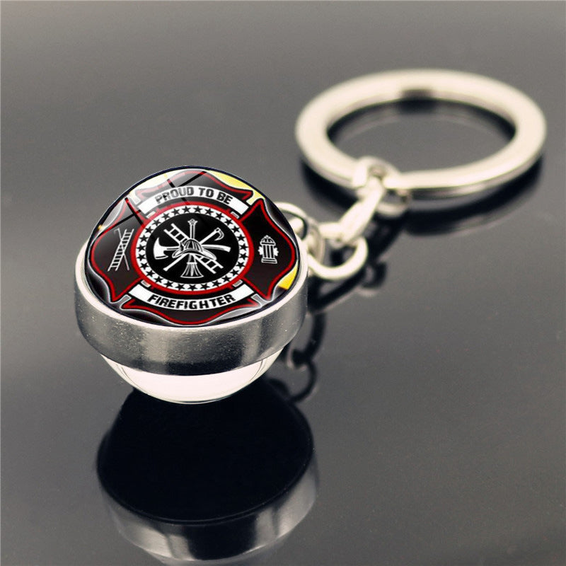 Double-Sided Gem Keychain | Zinc Alloy Crystal Charm | 8 Designs