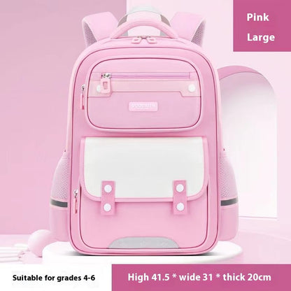 Kids' Fruit Print Nylon School Backpack – Waterproof & Burden-Reducing