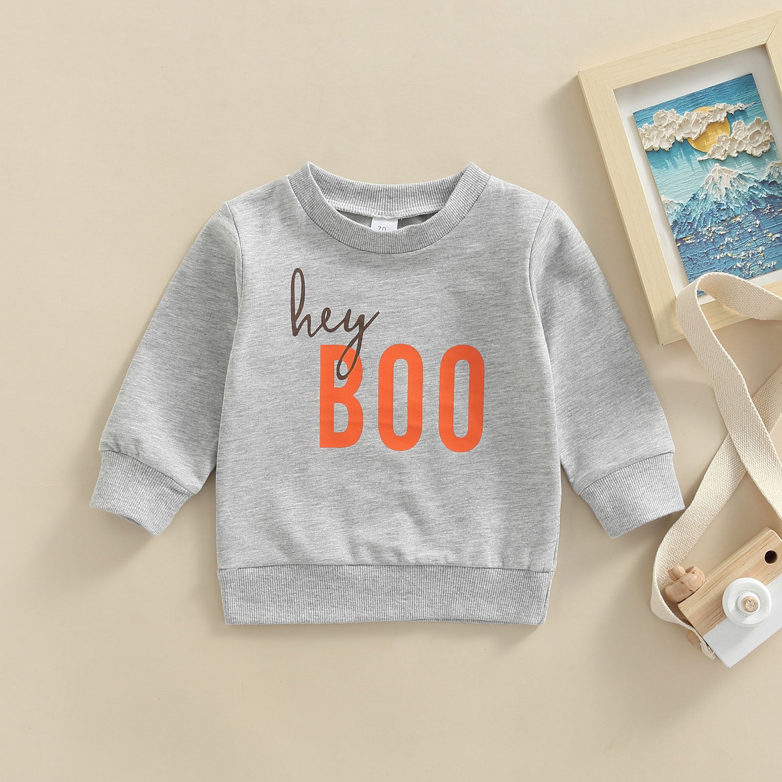 Children's Letter Print Cotton Pullover Sweater | Kids Casual Top