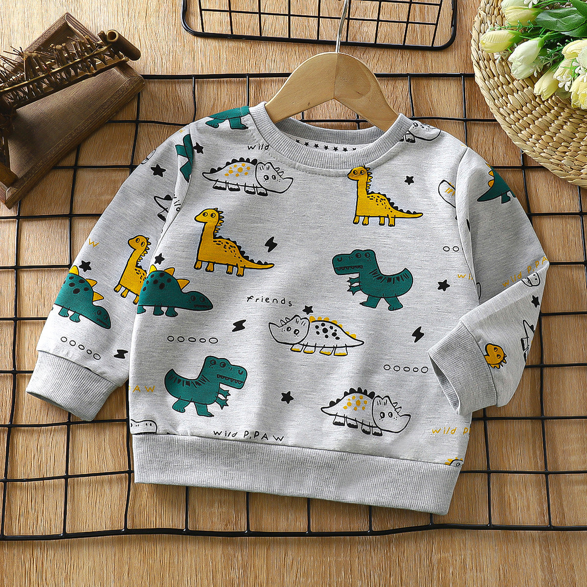 Kids Graphic Print Long Sleeve Cotton T-Shirt – 12 Designs