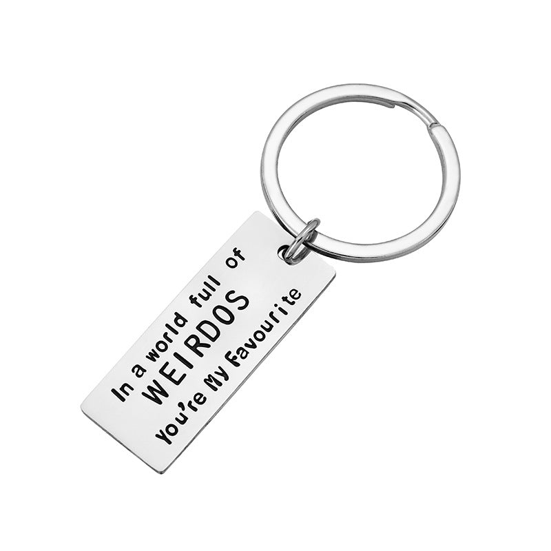 Novelty Slogan Stainless Steel Keyring | Rude Humour Gift | 3 Designs