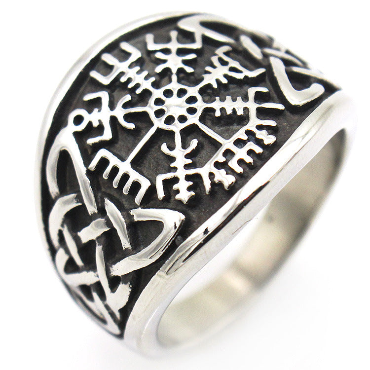 Men's Copper Viking Totem Ring – Norse Mythology Electroplated Band