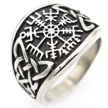 Men's Copper Viking Totem Ring – Norse Mythology Electroplated Band