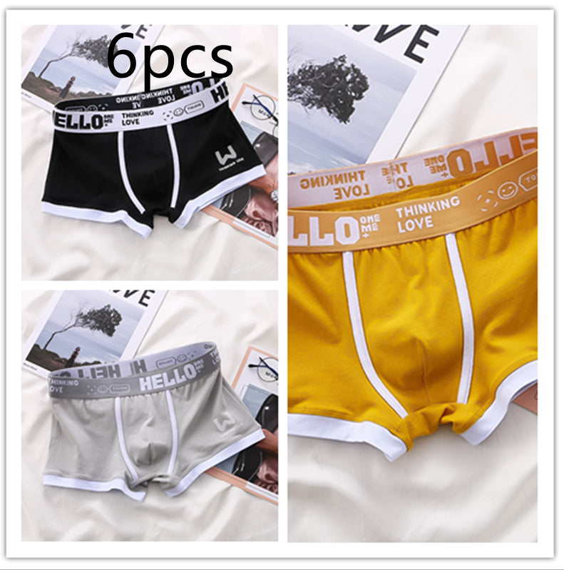 Men's Cotton Boxer Briefs Multi-Pack – Breathable Low-Waist Underwear