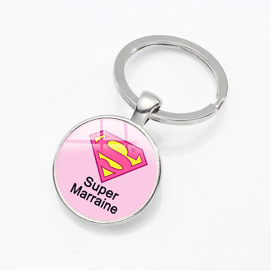 Round Glass Dome Sentiment Keychain | 13 Designs