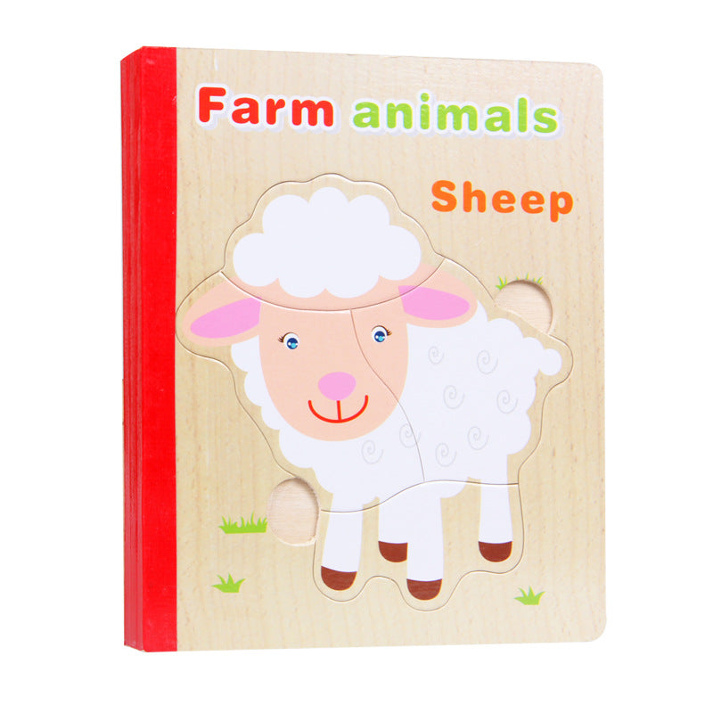 Wooden Jigsaw Puzzle Kids Animal & Theme Designs Ages 3-6 - JParker Collections
