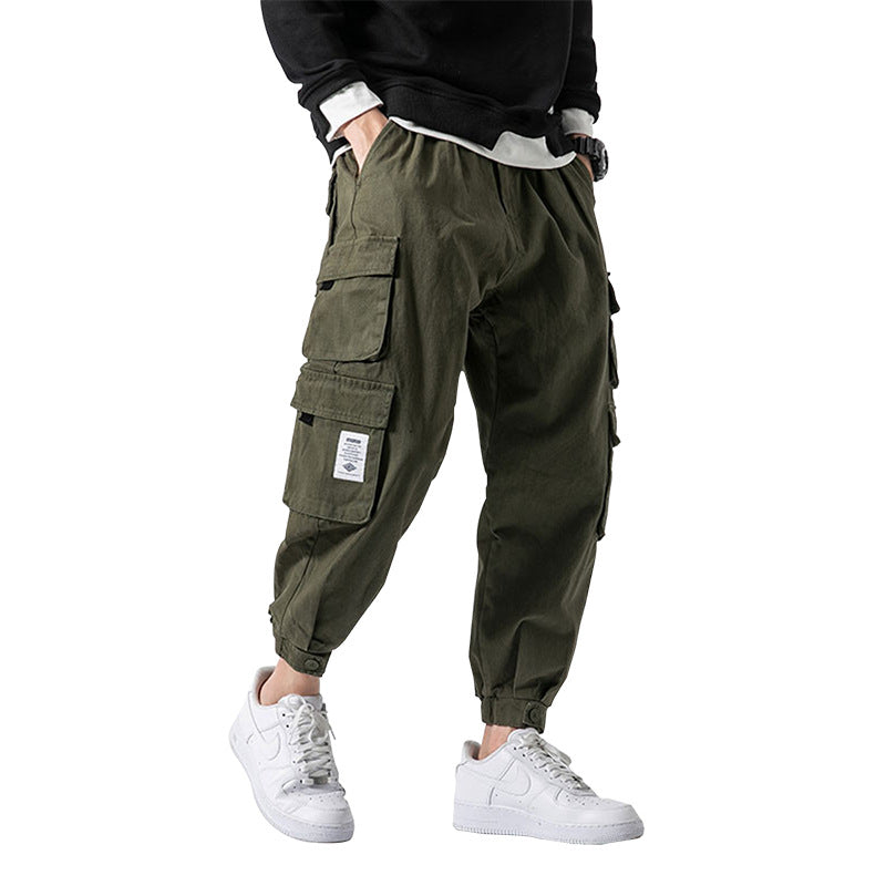 Men's Slim-Fit Cargo Jogger Trousers | S–3XL | Army Green, Black, Grey, Khaki