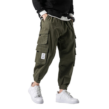 Men's Slim-Fit Cargo Jogger Trousers | S–3XL | Army Green, Black, Grey, Khaki