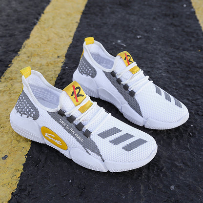 Men's Lightweight Slip-On Running Shoes – Breathable Cotton Upper, Multi-Colourway
