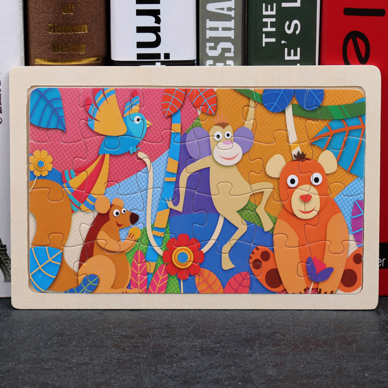 Children's Wooden Jigsaw Puzzle 21 Designs Ages 3+ - JParker Collections