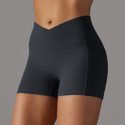 Women's Yoga Shorts with Phone Pocket | Moisture-Wicking | 4 Colours
