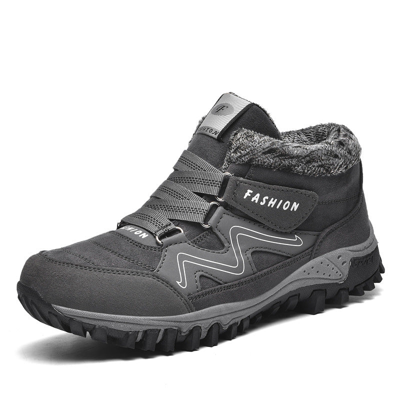 Fleece-Lined Martin Boots – Plush Lining, Elastic Band, Round Toe | Unisex | EU 35–48
