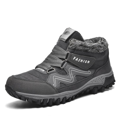 Fleece-Lined Martin Boots – Plush Lining, Elastic Band, Round Toe | Unisex | EU 35–48