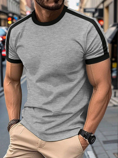 Men's Casual Short-Sleeve Mesh T-Shirt – Lightweight Polyester