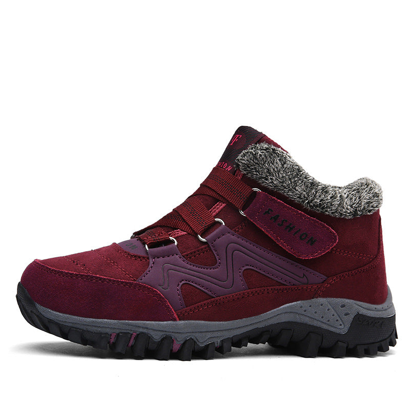 Fleece-Lined Martin Boots – Plush Lining, Elastic Band, Round Toe | Unisex | EU 35–48