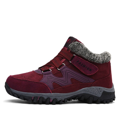 Fleece-Lined Martin Boots – Plush Lining, Elastic Band, Round Toe | Unisex | EU 35–48