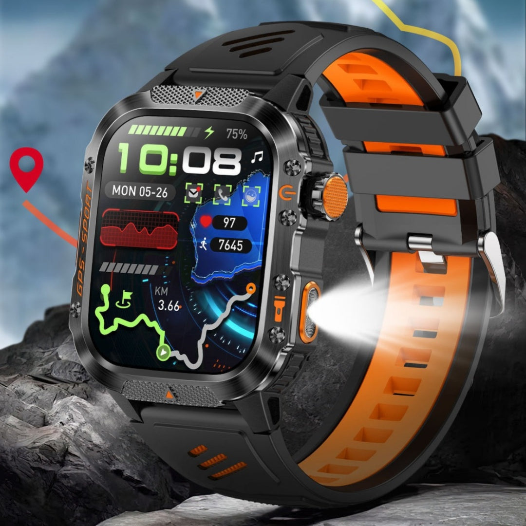 GPS Bluetooth Smartwatch - Outdoor Sports Watch with Heart Rate Monitor