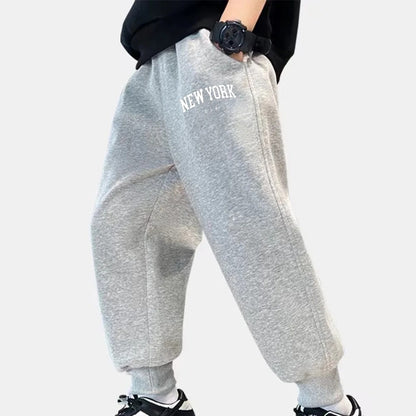 Men's Casual Fleece Sweatpants – Letter Print Sport Joggers