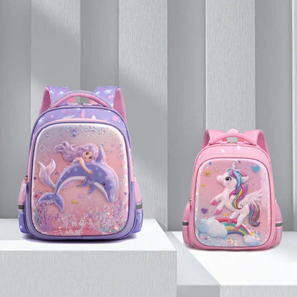 Mermaid Children's Waterproof School Backpack – Ergonomic Kids Bag