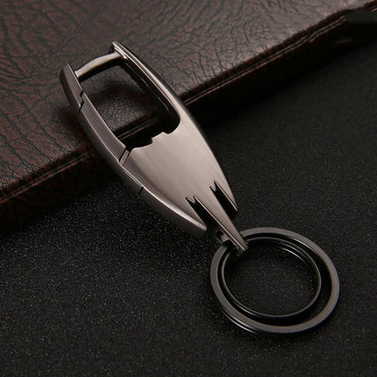 Metal Stainless Steel Key Ring | Slim Car Keychain | Black, Gold & Silver