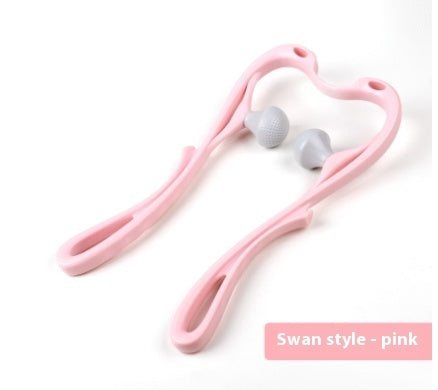 6-Roller Swan Neck Massager | Cervical Relief | Crystal Scraping Board