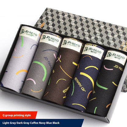 Men's Cotton Boxer Shorts 5-Pack – Mixed Colours, Sizes L–XXXXL