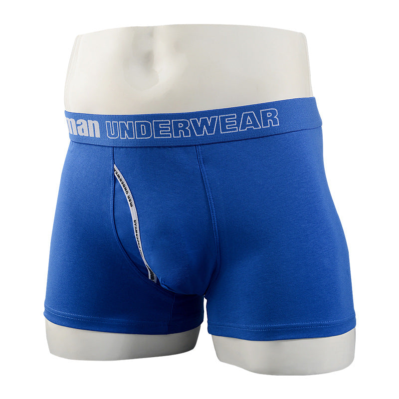 Men's Cotton Boxer Briefs – Cartoon Cat & Solid Colour Prints 17 Styles