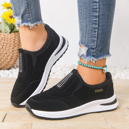Women's Slip-On Chunky Heel Shoes | Suede | Height Increasing | EU 36-43