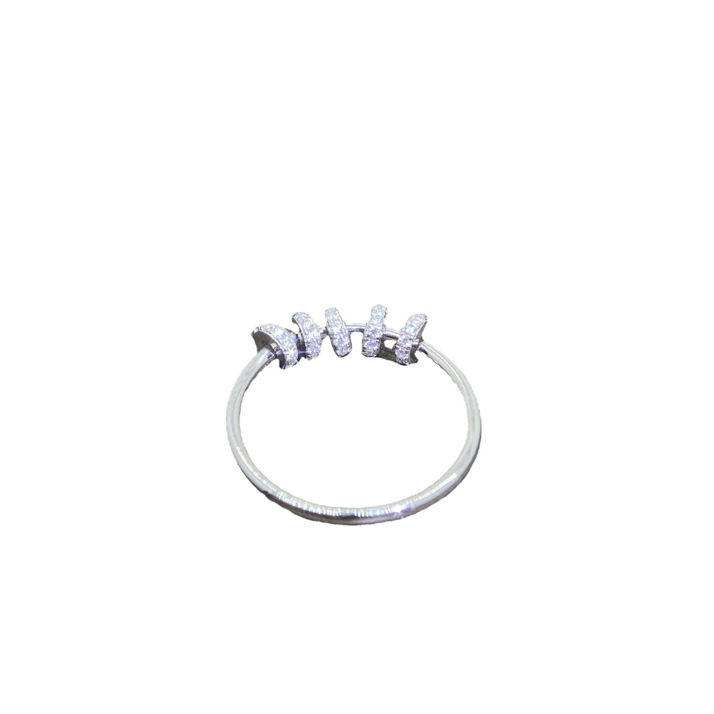 S925 Sterling Silver Zircon Geometric Ring | Gold, Silver & White Gold