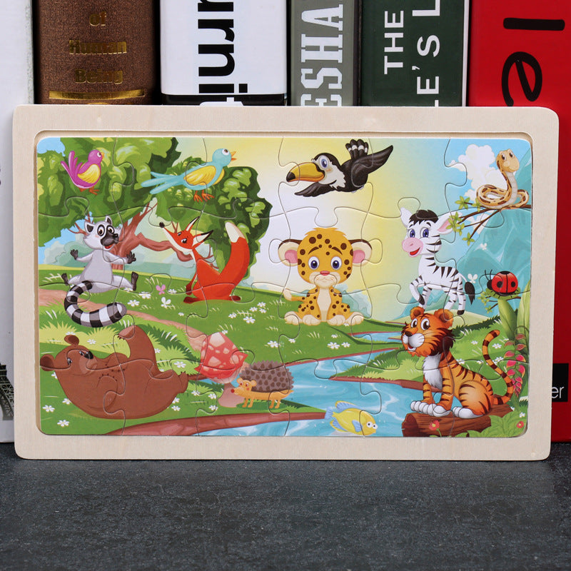 Children's Wooden Jigsaw Puzzle 21 Designs Ages 3+ - JParker Collections
