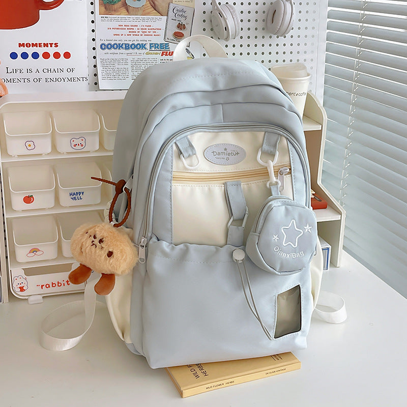 Girls Nylon School Backpack – 5 Colours, Standard & Pendant