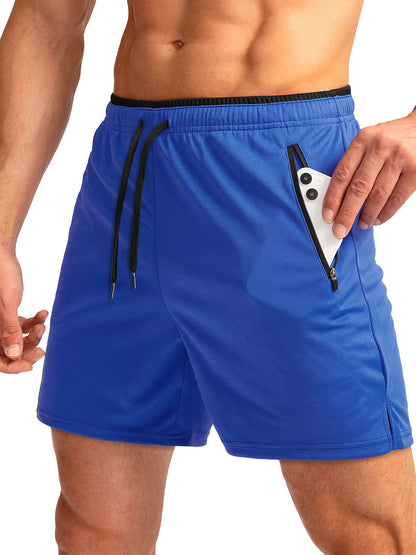 Men's Quick-Dry Running Shorts | Belt & Zipper Pocket Lightweight S-3XL