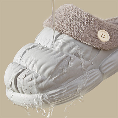 Unisex Faux Fur Lined EVA Slippers | Warm Non-Slip Indoor Shoes